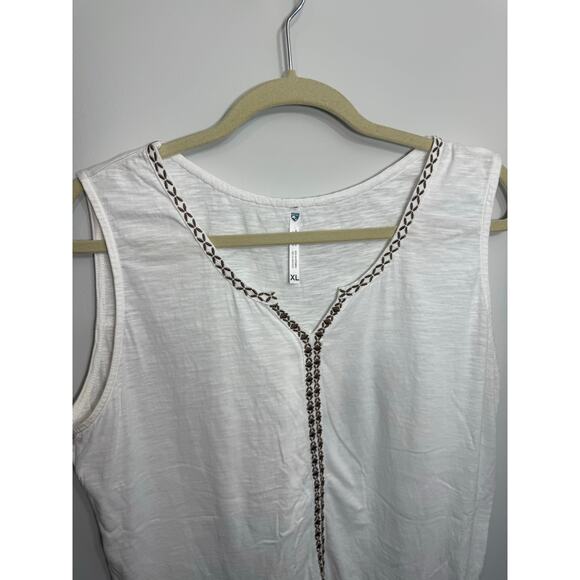 KÜHL Sleeveless Embroidered V-Neck Top Women’s XL Boho Gorpcore - Picture 3 of 7